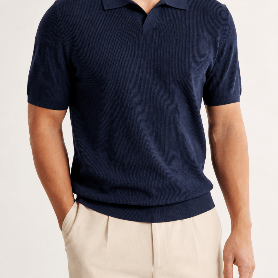 American retro polo golf t-shirt - AntoniosClothing - Dark blue