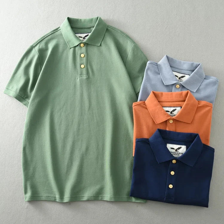 American retro short - sleeved business t-shirt - Antonios