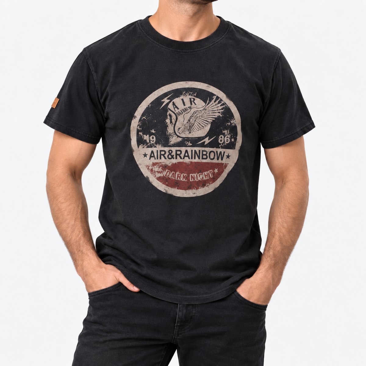 America Retro T-Shirt — black
