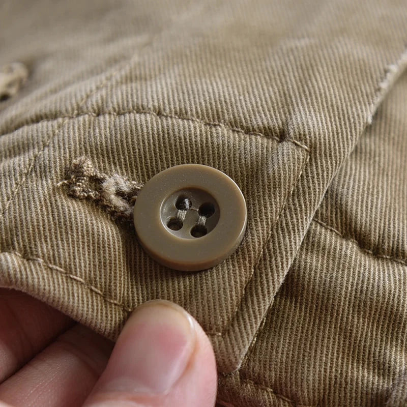 American retro woven cargo pants - Antonios