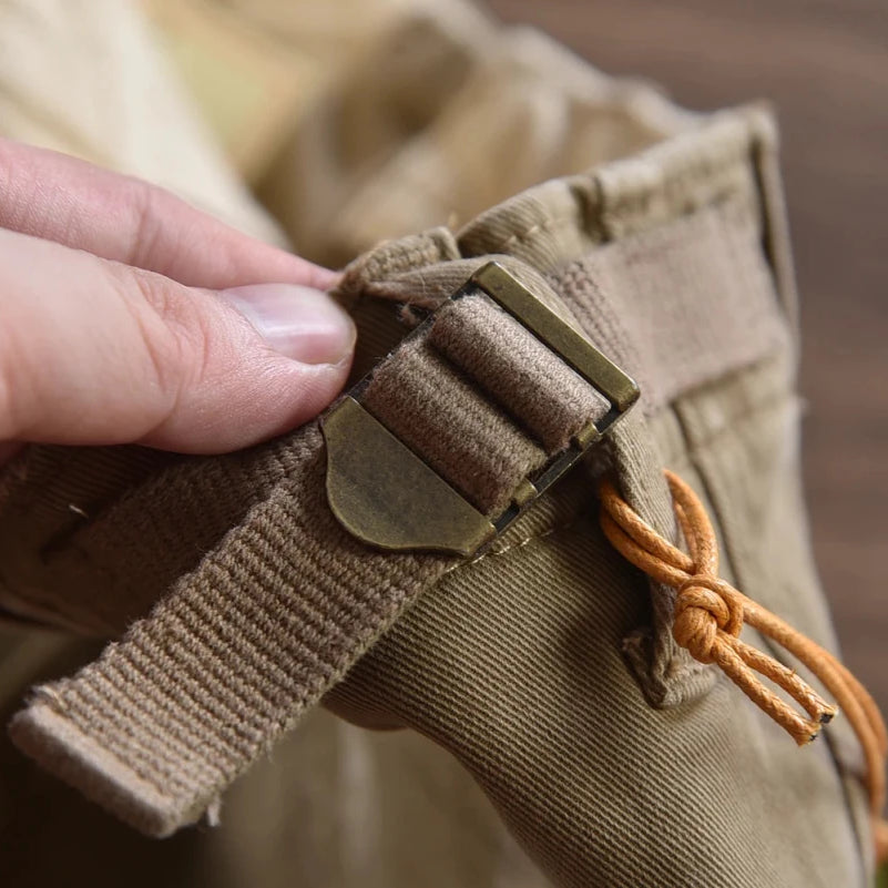 American retro woven cargo pants - Antonios