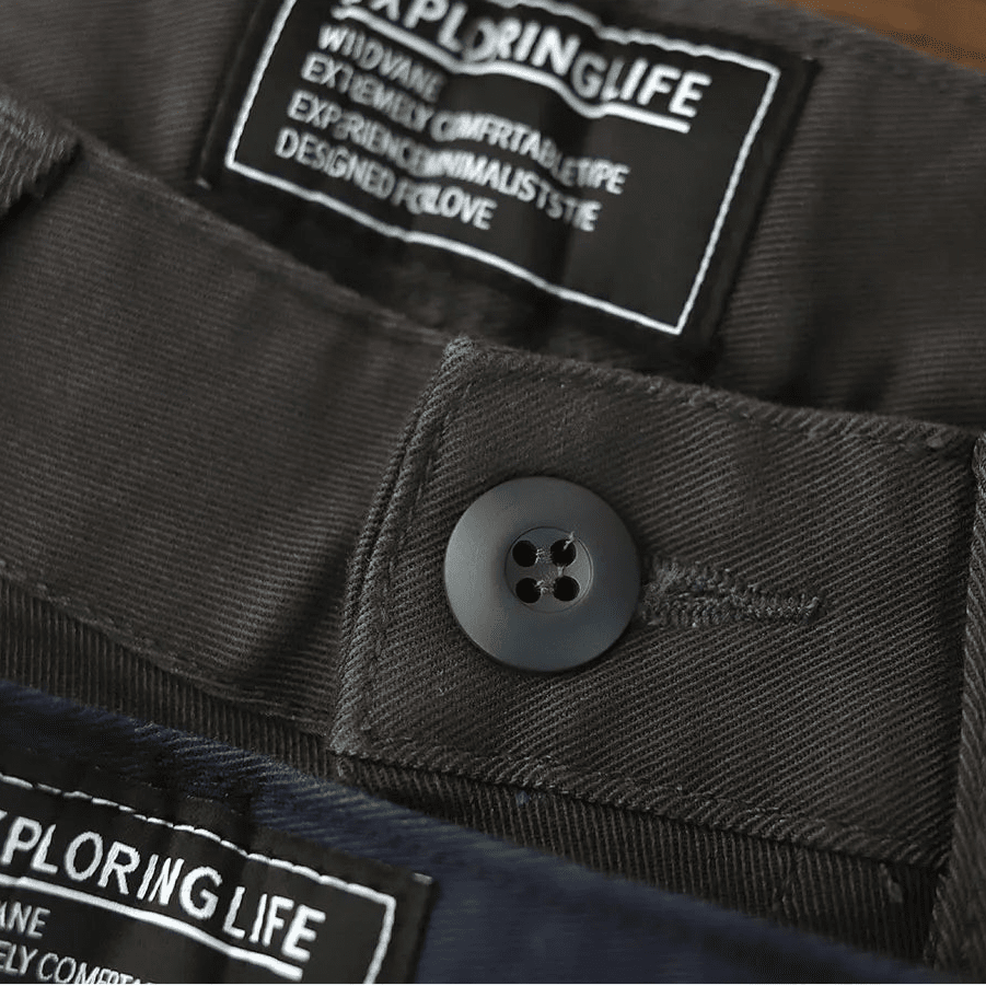 American retro woven cargo pants - Antonios