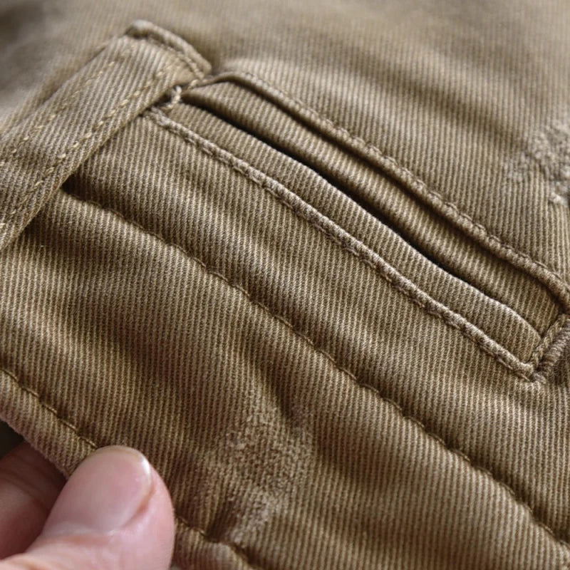 American retro woven cargo pants - Antonios