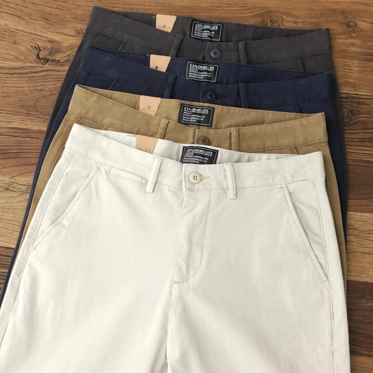 American retro woven cargo pants - Antonios