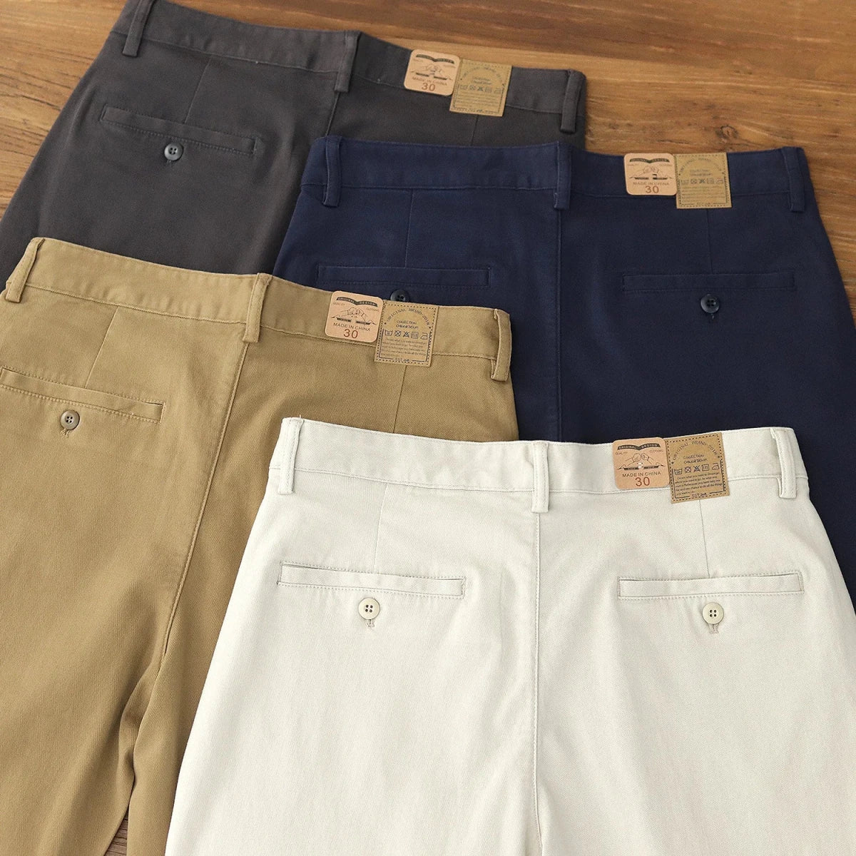 American retro woven cargo pants - Antonios