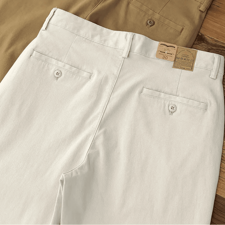 American retro woven cargo pants - Antonios