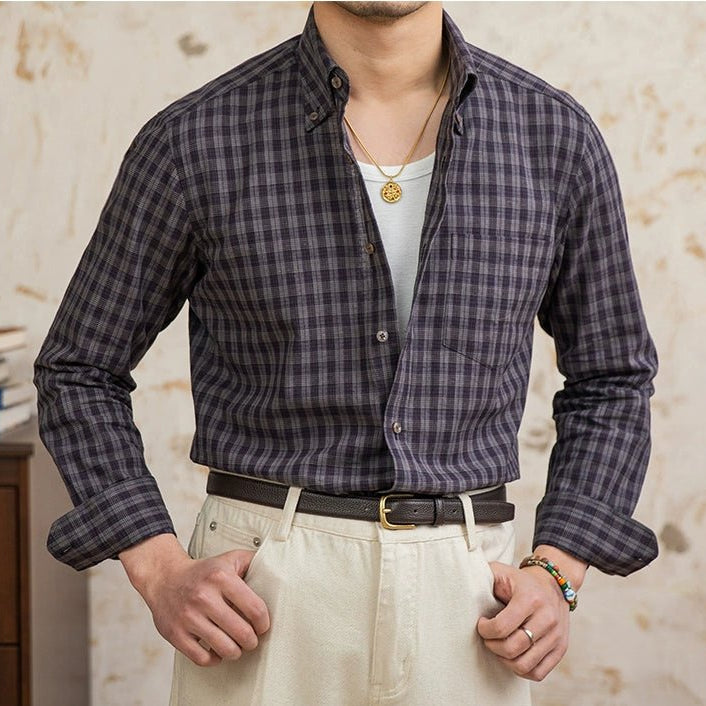 American style plaid elegant shirt - Antonios