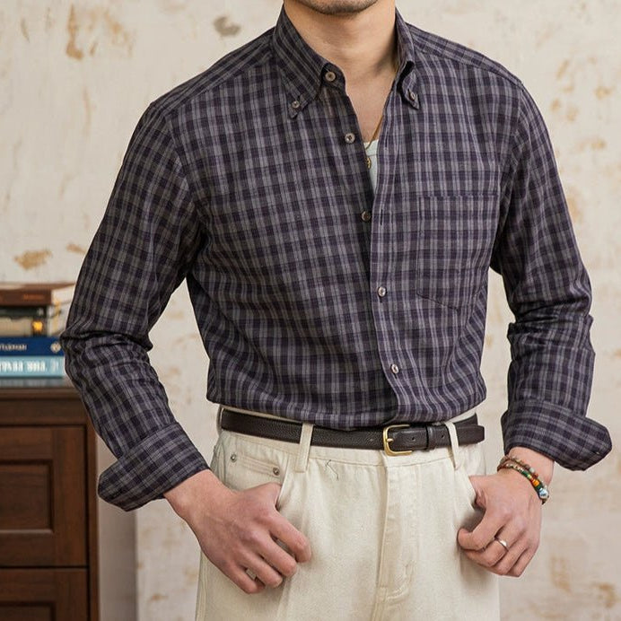 American style plaid elegant shirt - Antonios