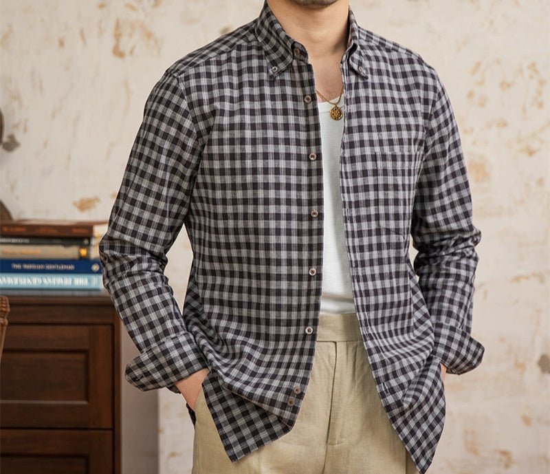 American style plaid elegant shirt - Antonios