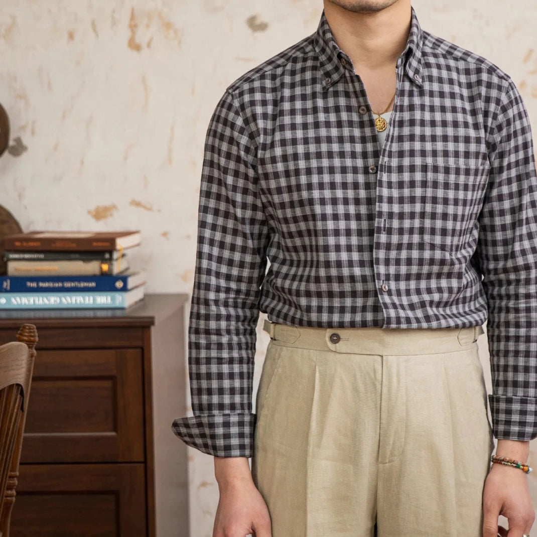 American style plaid elegant shirt - Antonios