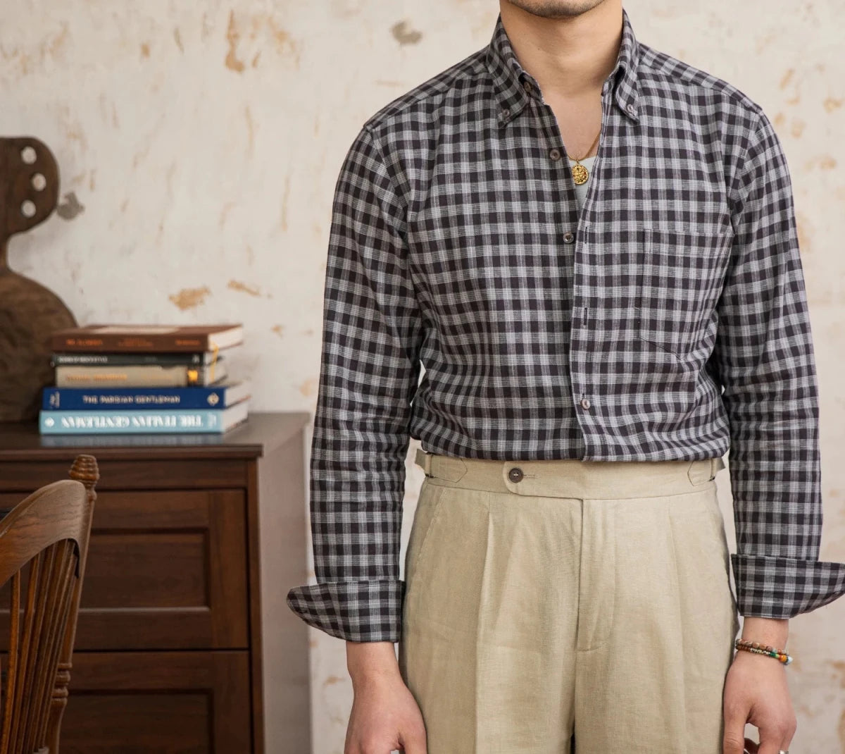 American style plaid elegant shirt - Antonios