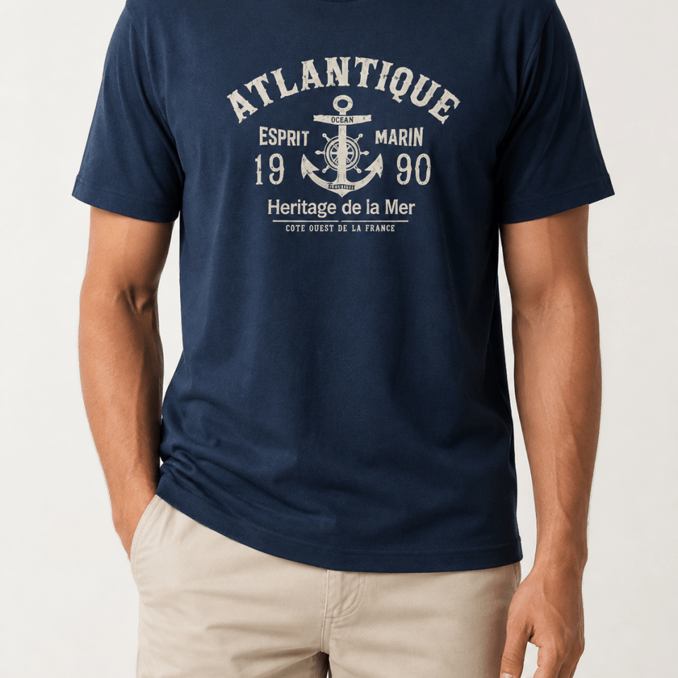 Anchor american retro short sleeve t-shirt - AntoniosClothing - Blue