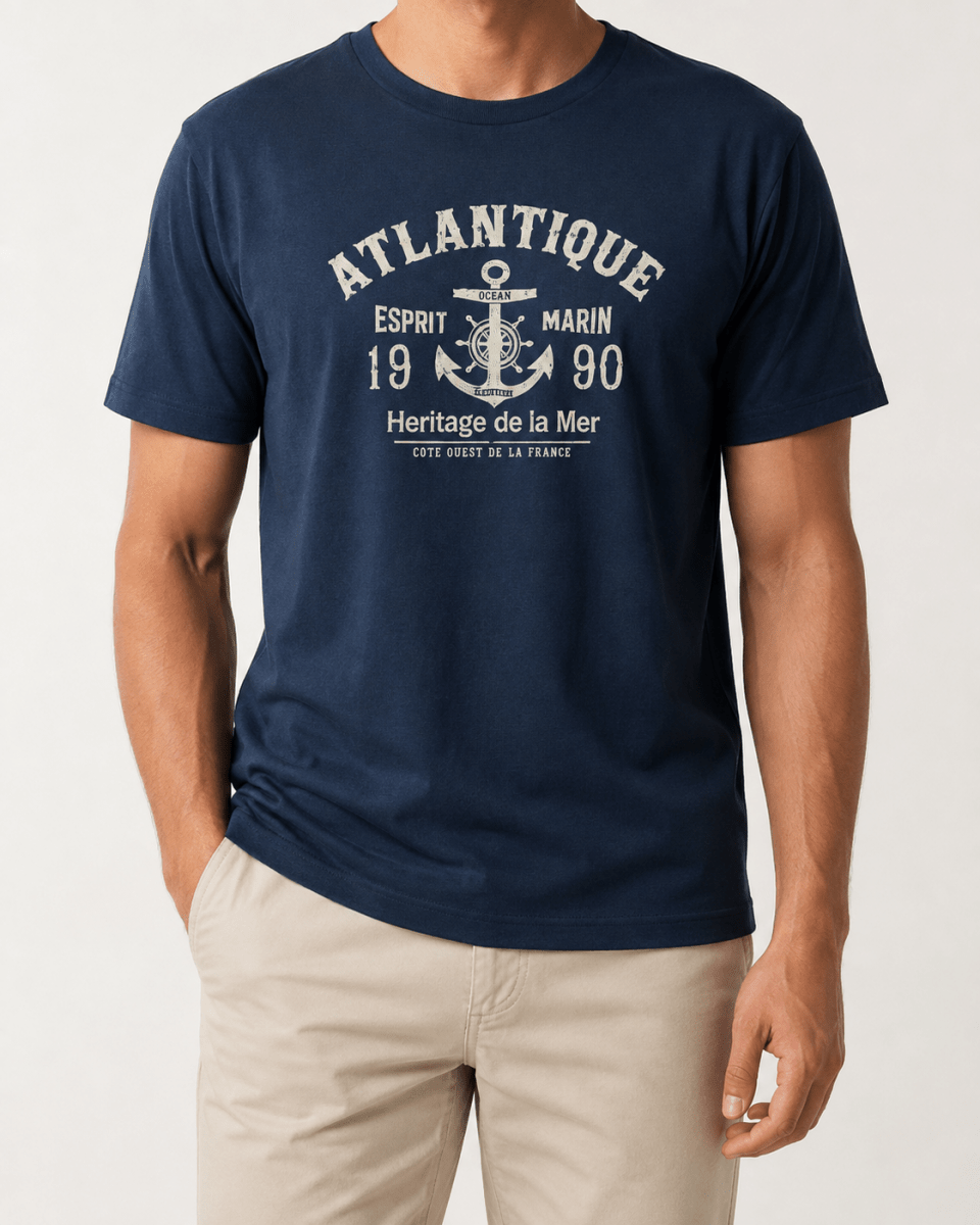 Anchor american retro short sleeve t-shirt - AntoniosClothing - Blue