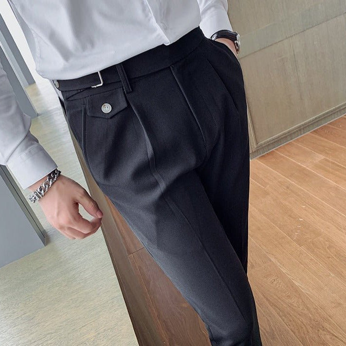 Antonios Black Casual Outfit Pants - Antonios