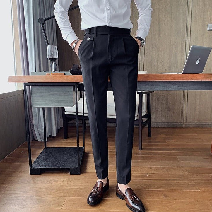 Antonios Black Casual Outfit Pants - Antonios
