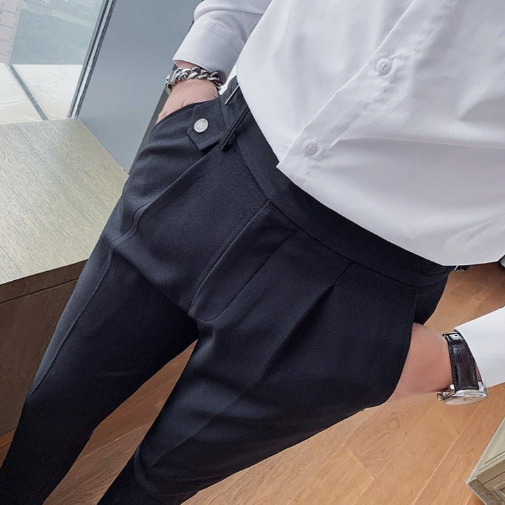 Antonios Black Casual Outfit Pants - Antonios