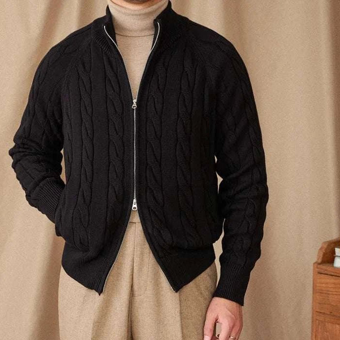 Antonios knit cardigan double zipper - Antonios