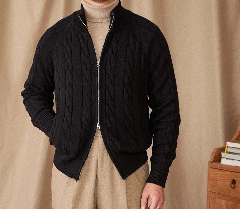 Antonios knit cardigan double zipper - Antonios