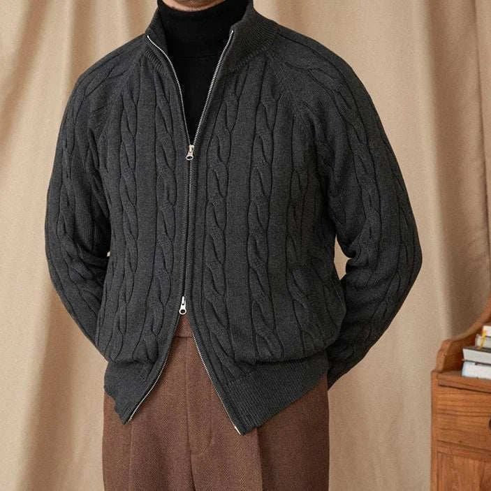 Antonios knit cardigan double zipper - Antonios