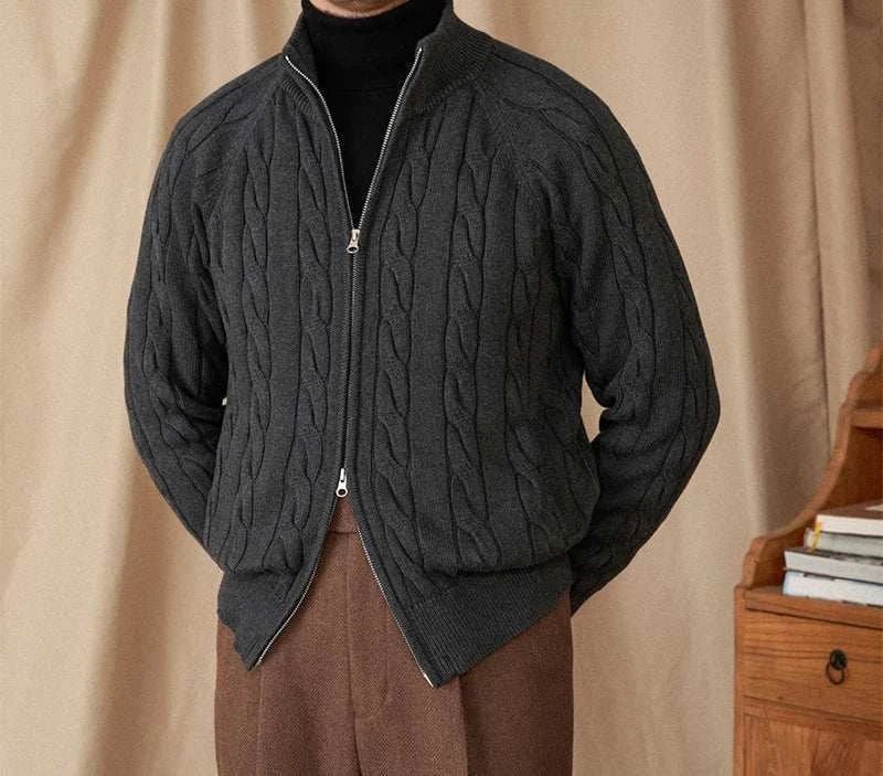 Antonios knit cardigan double zipper - Antonios