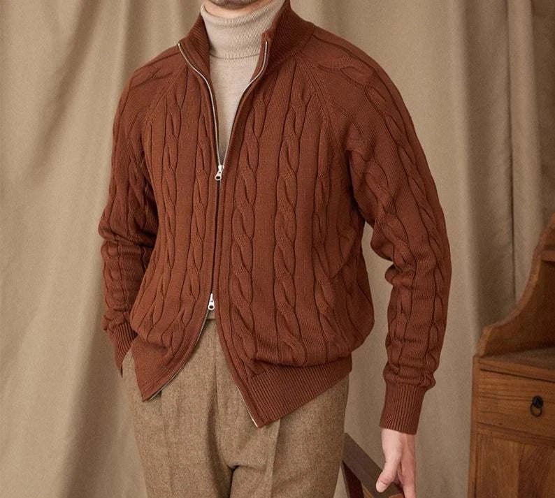 Antonios knit cardigan double zipper - Antonios