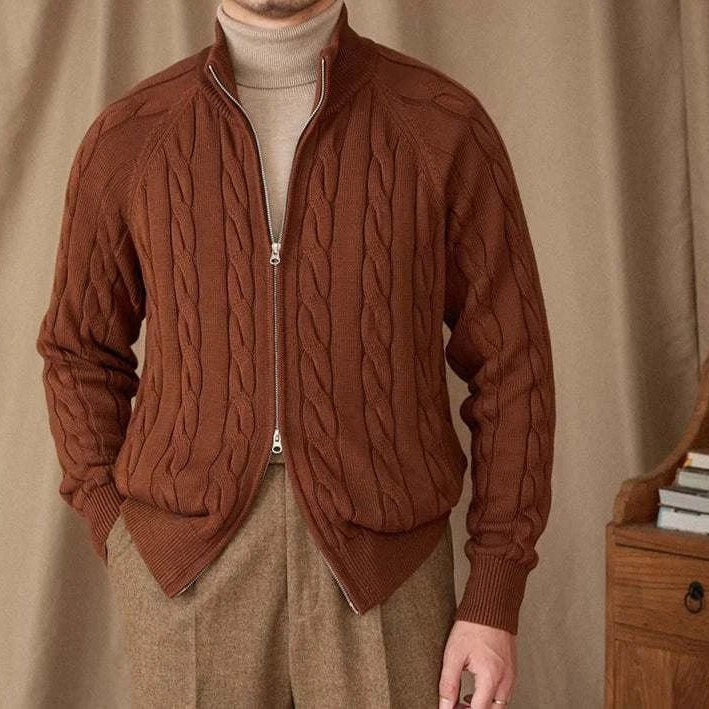 Antonios knit cardigan double zipper - Antonios