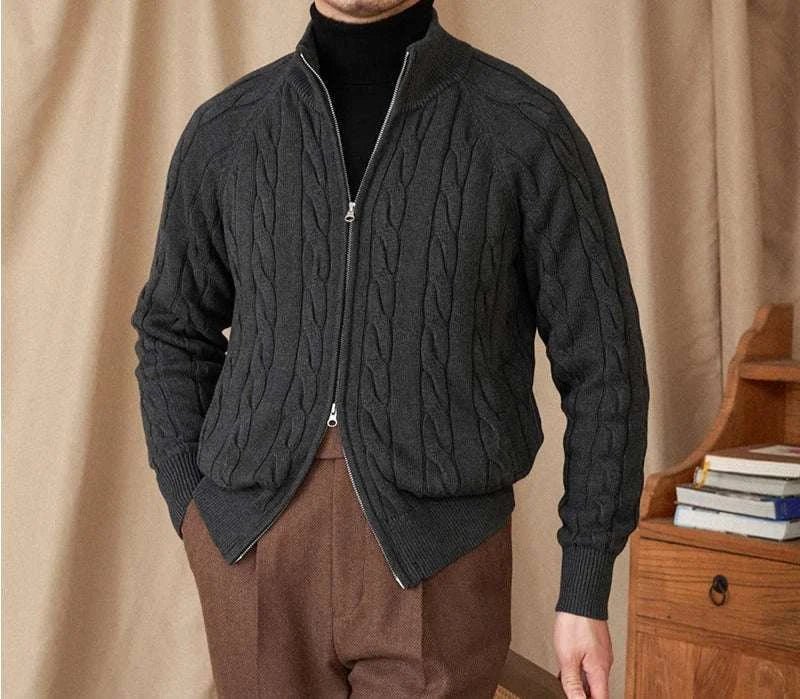 Antonios knit cardigan double zipper - Antonios