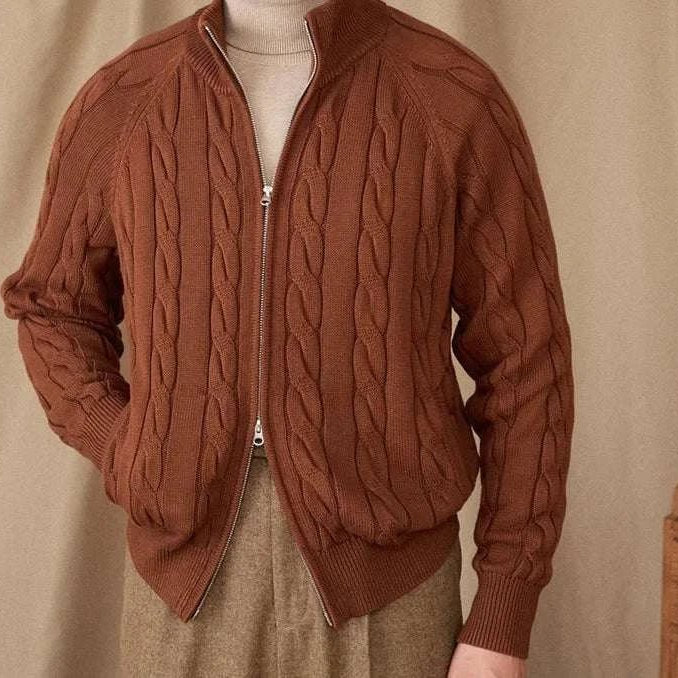 Antonios knit cardigan double zipper - Antonios