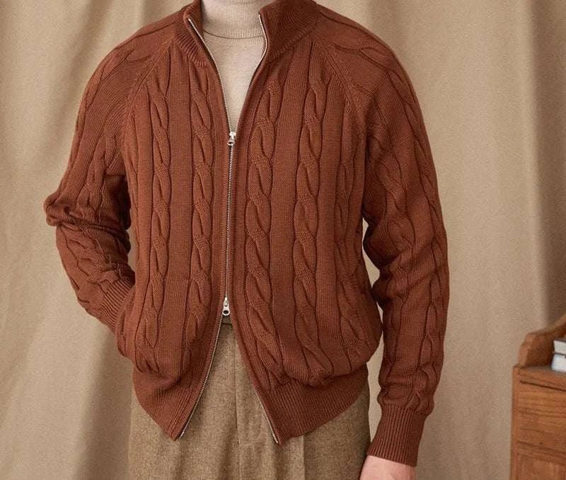 Antonios knit cardigan double zipper - Antonios