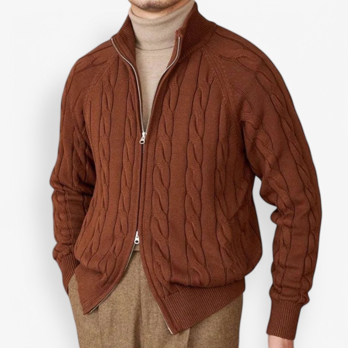 Antonios knit cardigan double zipper - Antonios