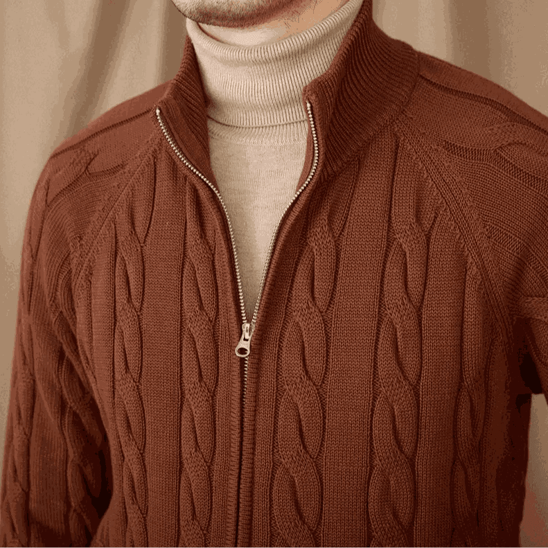 Antonios knit cardigan double zipper - Antonios