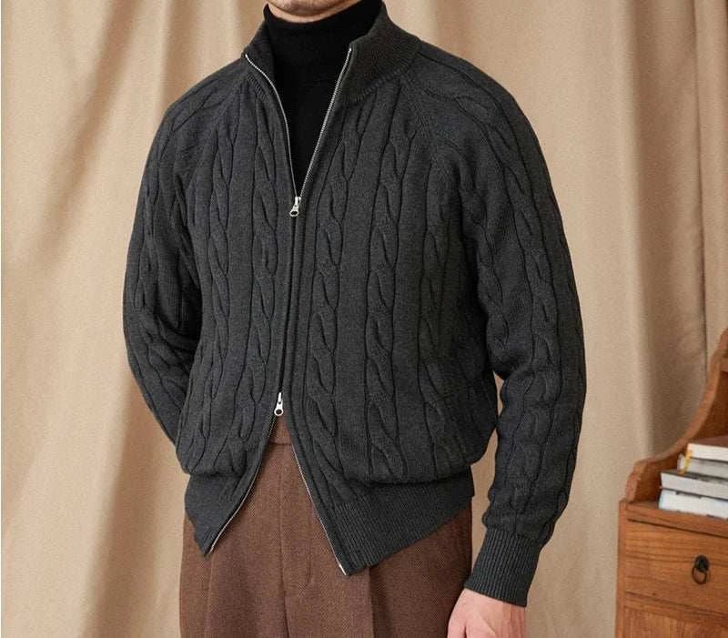 Antonios knit cardigan double zipper - Antonios