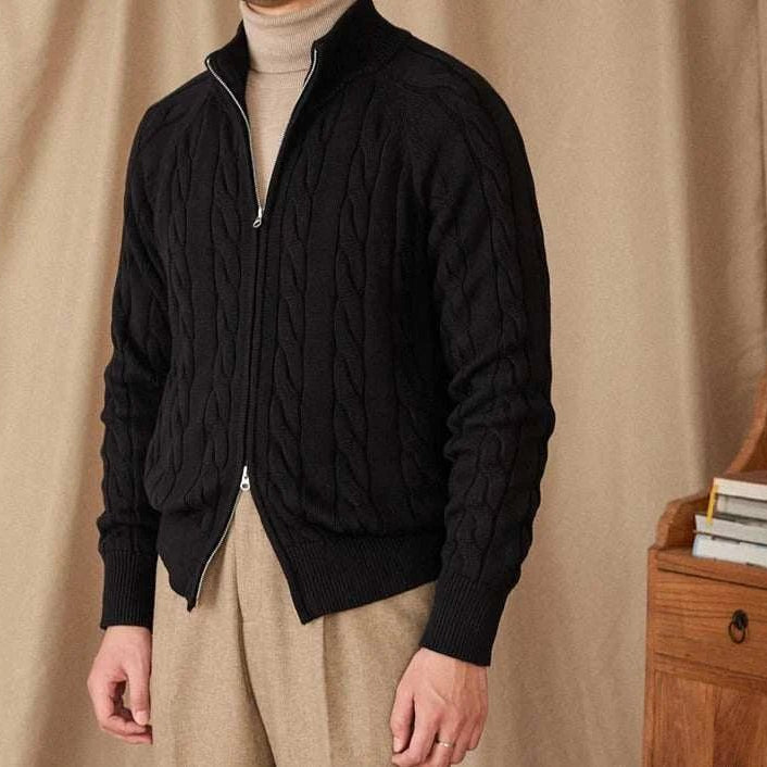 Antonios knit cardigan double zipper - Antonios