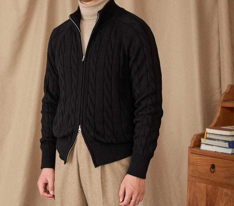 Antonios knit cardigan double zipper - Antonios