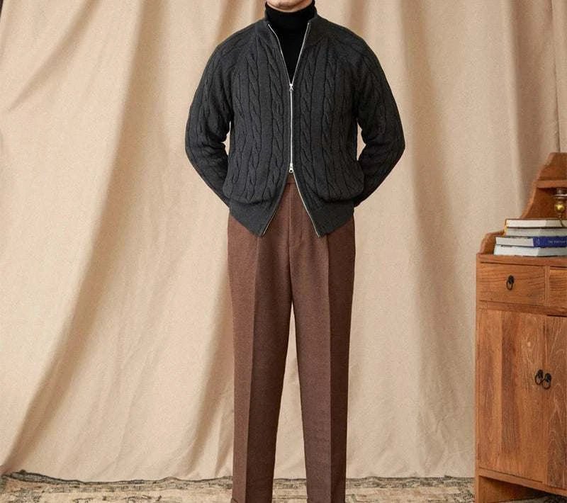 Antonios knit cardigan double zipper - Antonios