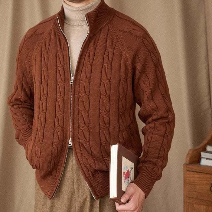 Antonios knit cardigan double zipper - Antonios