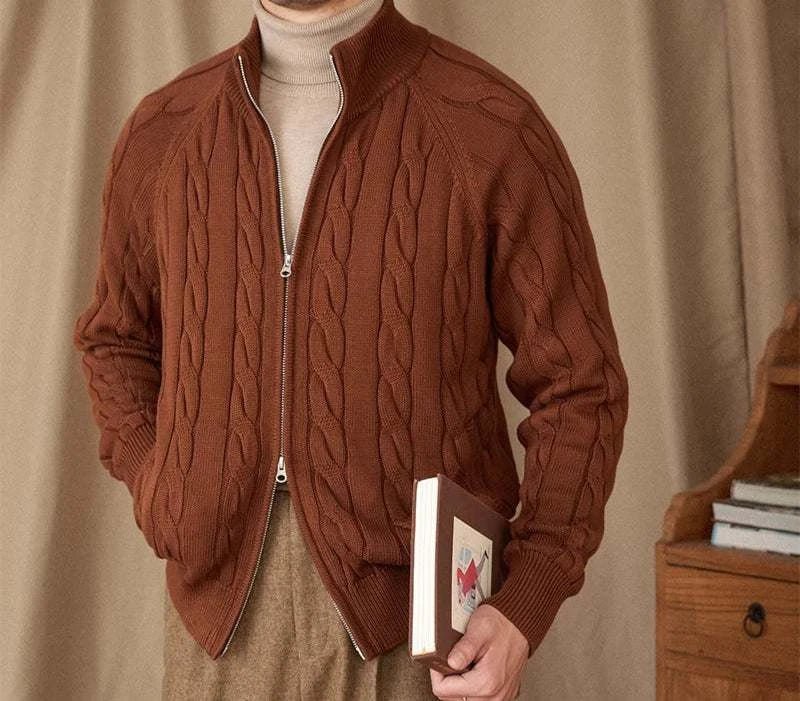 Antonios knit cardigan double zipper - Antonios