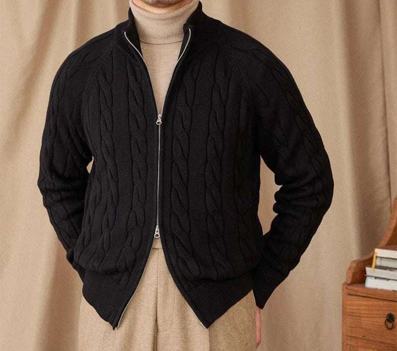 Antonios knit cardigan double zipper - Antonios