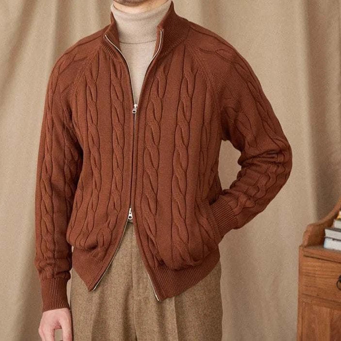 Antonios knit cardigan double zipper - Antonios