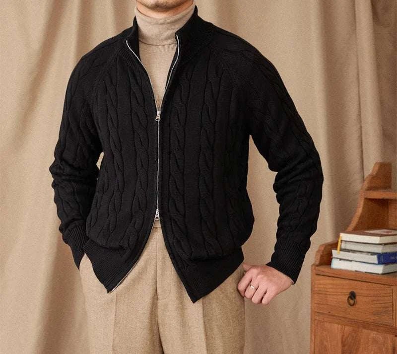 Antonios knit cardigan double zipper - Antonios