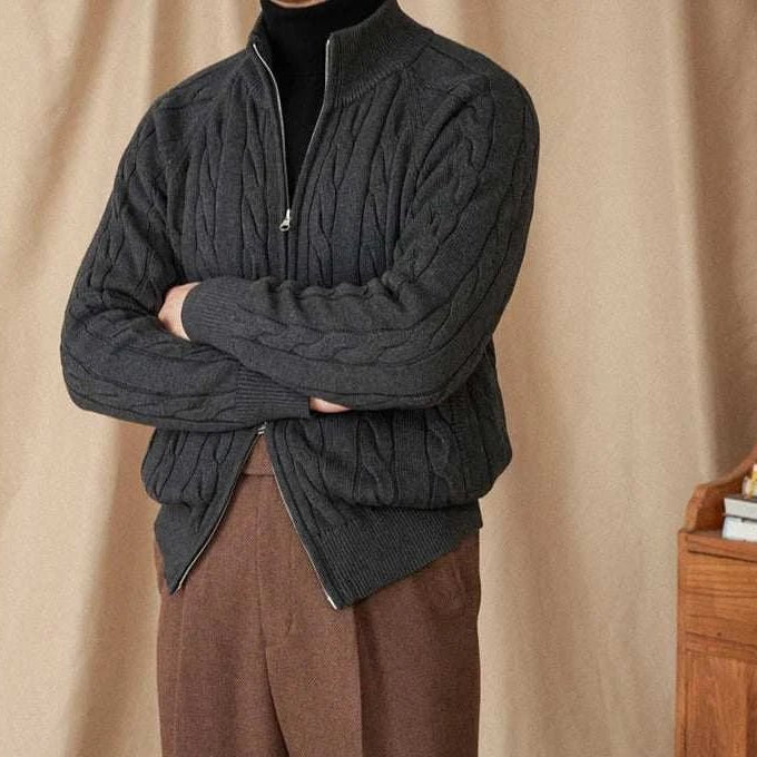 Antonios knit cardigan double zipper - Antonios