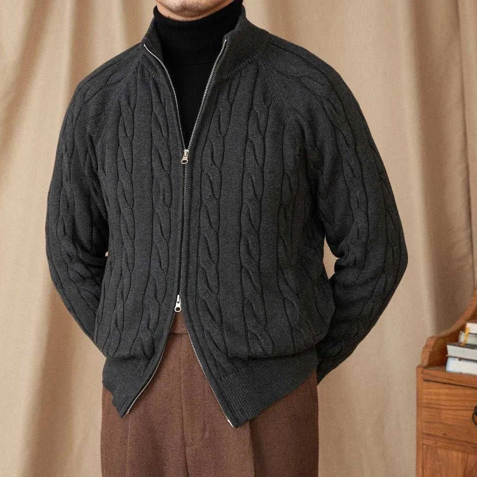 Antonios knit cardigan double zipper - Antonios