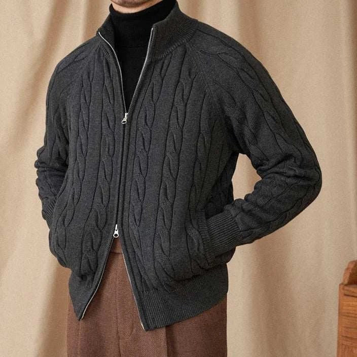 Antonios knit cardigan double zipper - Antonios