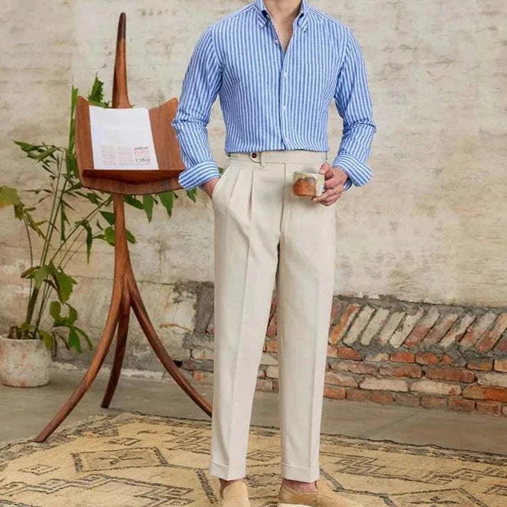 Antonios business striped long - sleeve shirt - Antonios