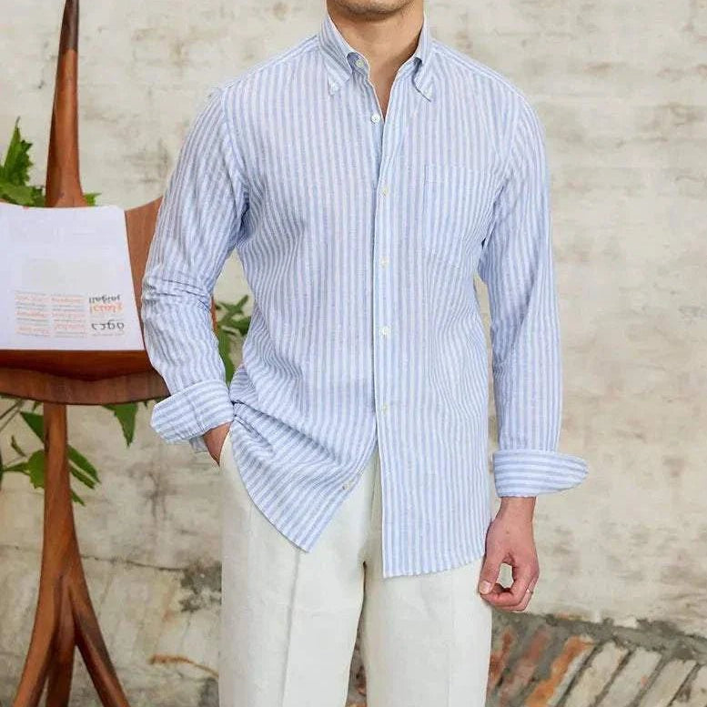 Antonios business striped long - sleeve shirt - Antonios