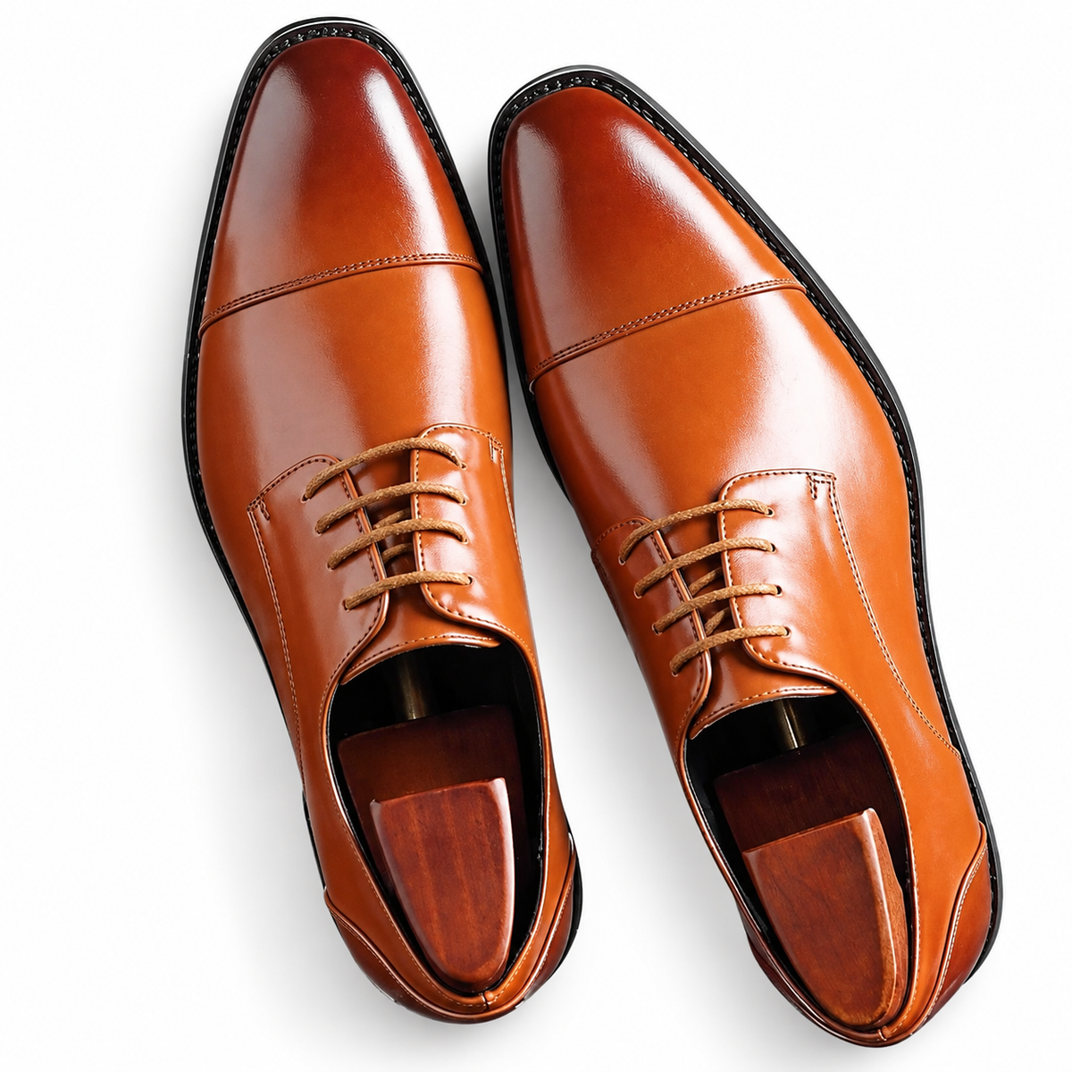 Derby elegant shoes in Light brown – product view
