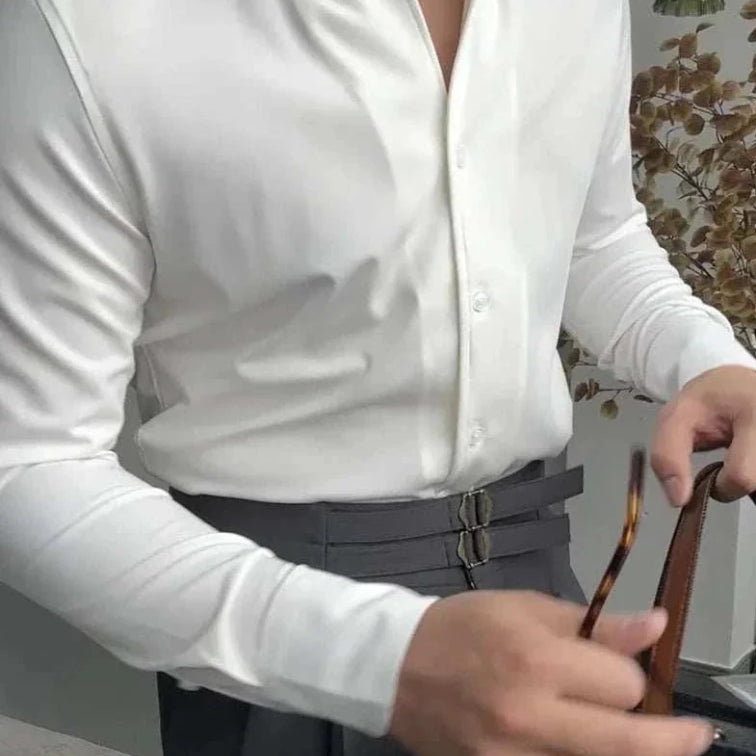 Antonios elegance solid long sleeve shirt - Antonios