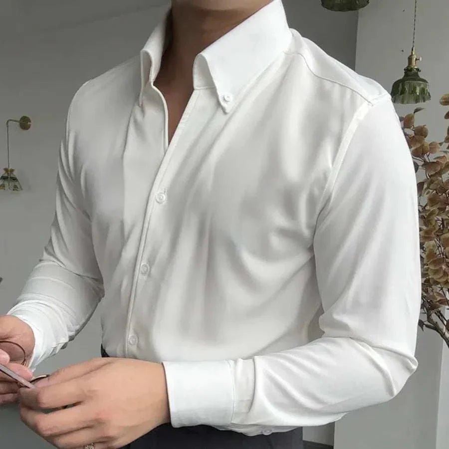 Antonios elegance solid long sleeve shirt - Antonios