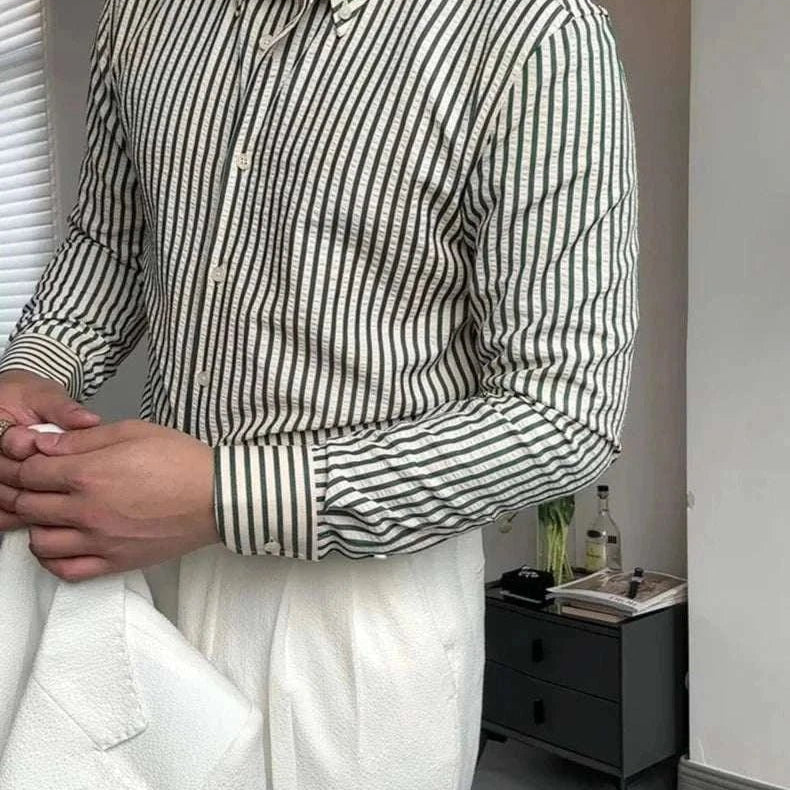 Antonios formal striped long sleeve shirt - Antonios