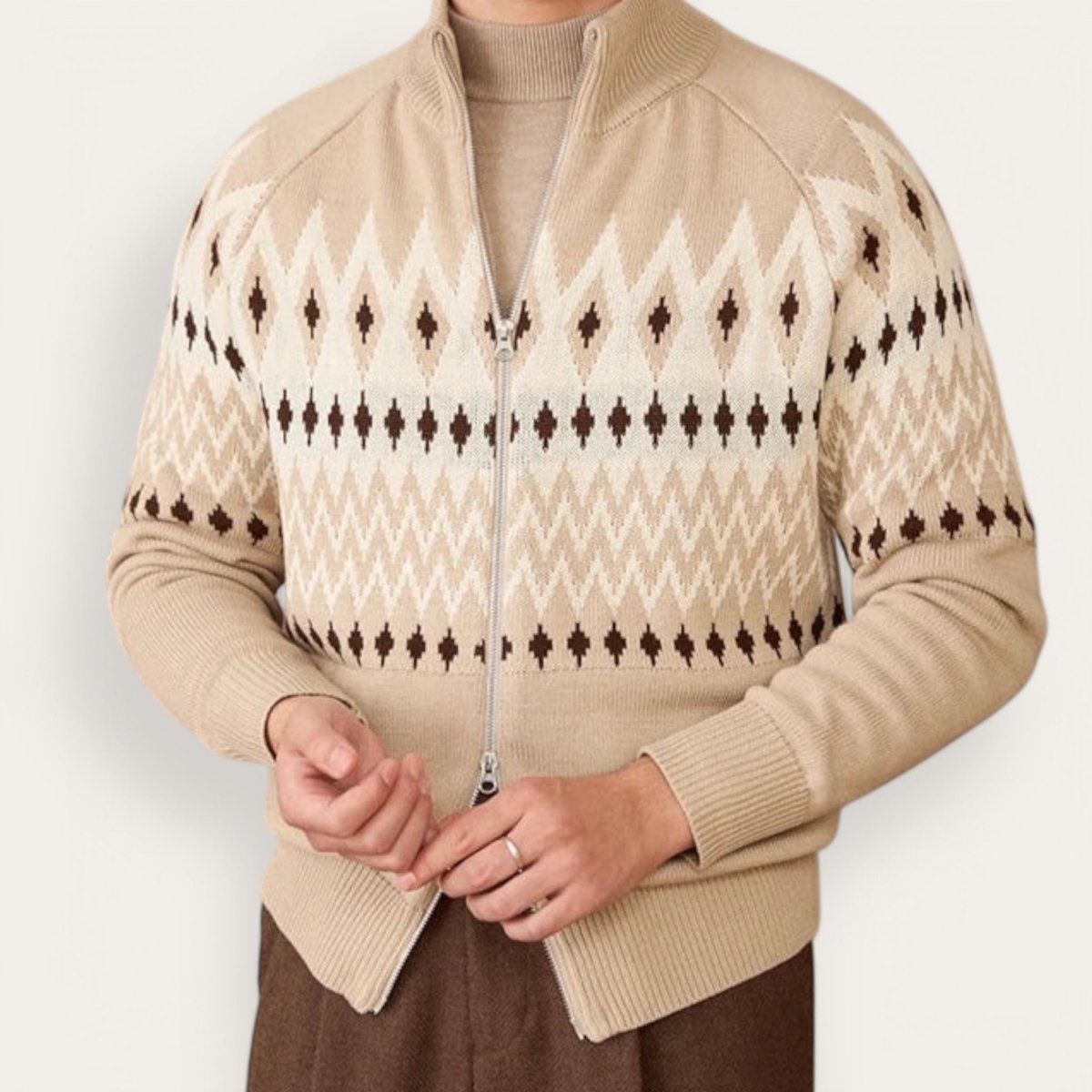 Antonios indiana totem wool knit cardigan - Antonios